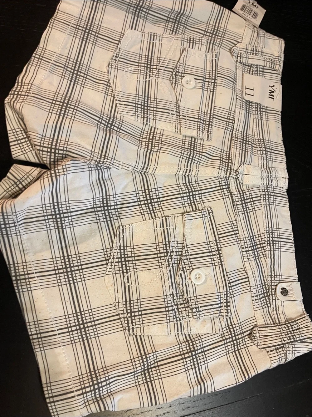 YMI Plaid shorts, size 11